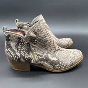 LUCKY BRAND Booties Size 8.5M Python Snake Print